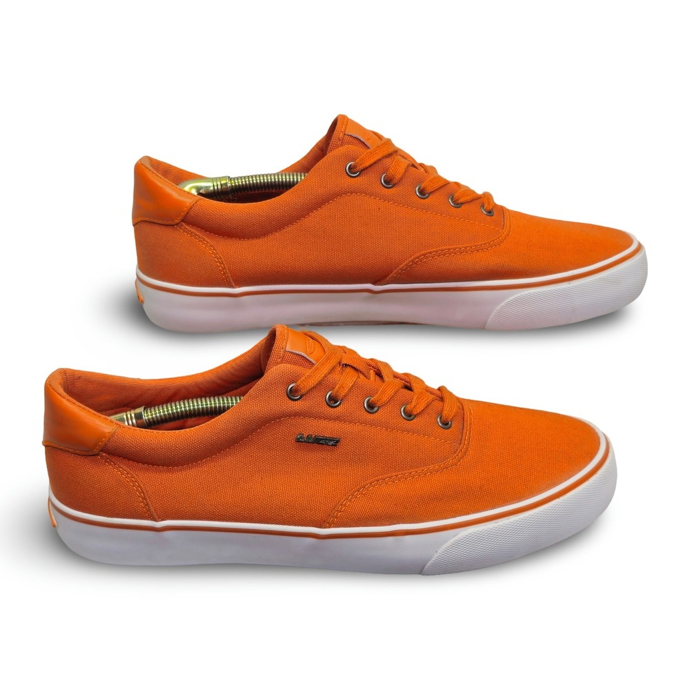 Lugz Clipper Sneakers Mens 10.5 Orange Good Low Top Canvas‎ Lace Up MFLIPC-2210